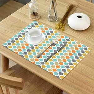 Retro Midcentury Modern Placemats for Dining Table Set of 4